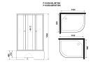 Душевая кабина Niagara Promo P110/80/40L/MT/BK (110х80х195) 4 места