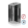 Душевая кабина Niagara Eco NG-4512-14L BLACK (120х80х215) низкий поддон(13см),стекло мозаика,3 места