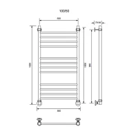 Полотенцесушитель водяной Veconi Voga, 50/100, хром