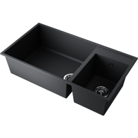 Кухонная мойка Omoikiri Tedori 85-2-U-BL Tetogranit/черный