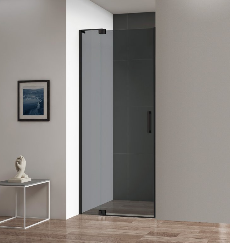 Дверное полотно с фиксированной панелью CEZARES SLIDER-80/90-GL-FIX/DOR-GRIGIO