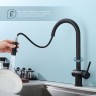 Смеситель Splenka для кухни с выдвижным изливом S204.49.06 Черный