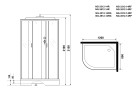 Душевая кабина Niagara Classic NG-3512-14RF (120х80х215) низкий поддон(13см),стекло тонированное,3 места