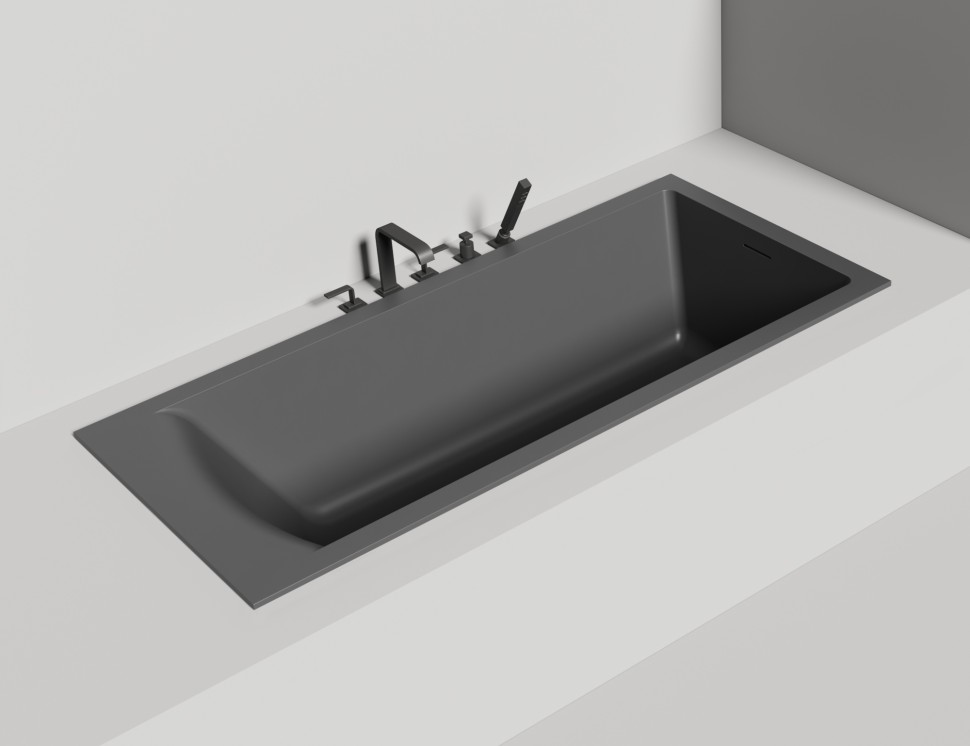 Ванна встраиваемая CASCATA KIT 180x80 S-Sense Матовое