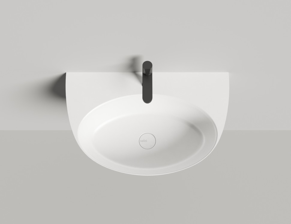 Раковина накладная ALDA WALL 03  покраска по RAL полностью 710х450х150 S-Sense Глянцевое