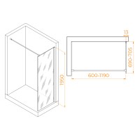 Душевая перегородка RGW WA-010B (Прозрачное, 700)