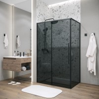 Душевое ограждение Grossman Galaxy 100.K33.01.110.21.10-200.K33.01.70.21.10 (110х70х195) раздвижная,черный матовый,стекло тонированное,2 места