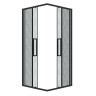Душевое ограждение Grossman Cosmo 300.K33.02.9090.21.02 (90х90х195) квадрат,раздвижная,черный матовый,стекло шиншилла, 1 место