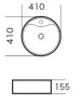Раковина Grossman GR-3012 (410х410х160) белая,1 место