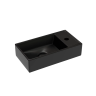 Умывальник подвесной прямоугольный (чаша слева, отверстие под смеситель справа) цвет черный матовый Element 407x217x100