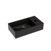 Умывальник подвесной прямоугольный (чаша слева, отверстие под смеситель справа) цвет черный матовый Element 407x217x100