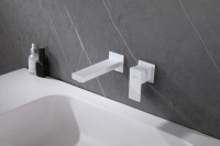 Смеситель ABBER Daheim AF8212W для раковины скрытого монтажа, белый матовый