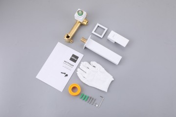 Смеситель ABBER Daheim AF8212W для раковины скрытого монтажа, белый матовый
