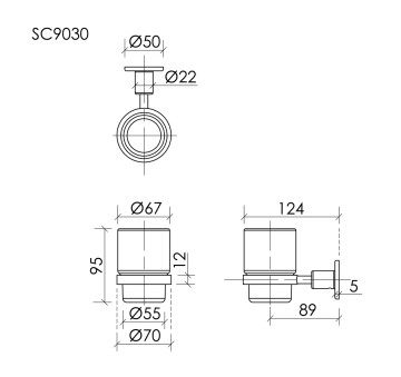 Держатель для зубных щеток SANCOS Base, хром, арт. SC9030CH