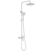 Душевая стойка ABBER Weiss Insel AF8020FWL без излива, белый матовый