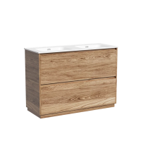 Тумба под раковину SANCOS Libra Floor напольная, 1190х450х840, c двумя ящиками оснащенными доводчиками, дуб чарльстон, арт. LB120F-2ECH