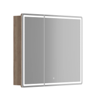 Зеркальный шкаф для ванной комнаты SANCOS Mirror 890x150х740 мм, с LED подсветкой, цвет дуб галифакс натуральный, арт. MI90EG