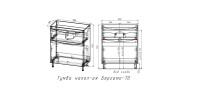Тумба напольная STYLELINE "Бергамо мини 70" (2 ящ.) Люкс антискрейтч серый, PLUS с раковиной Каре Люкс МИНИ 700х350