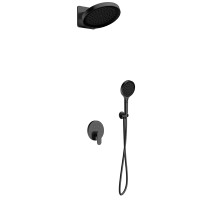 AQM8402GM Набор для комплектации душа со смесителем, Gun metal