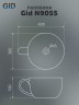 Раковина Gid N9055 51186 накладная белая 40x30x18