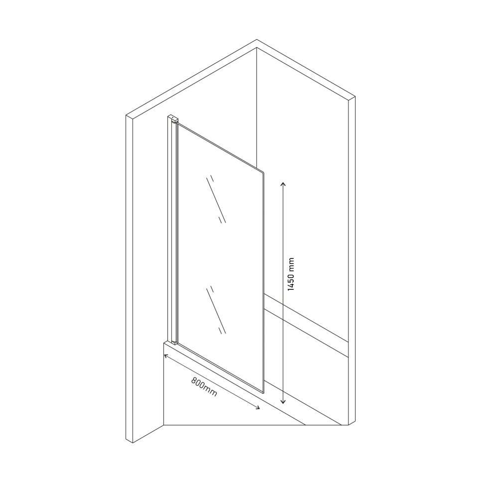Душевая шторка RIVER S 800 матовое стекло