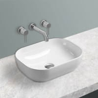 Раковина керамическая Vincea VBS-102, 455*330*130, накладная, цвет белый