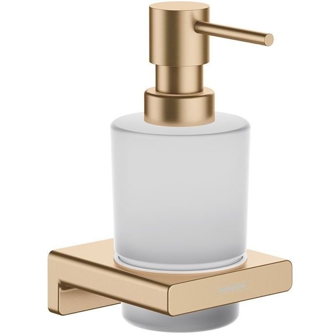 Диспенсер для жидкого мыла Hansgrohe AddStoris, шлифованная бронза, 41745140