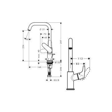Смеситель для раковины Hansgrohe Focus хром 31609000