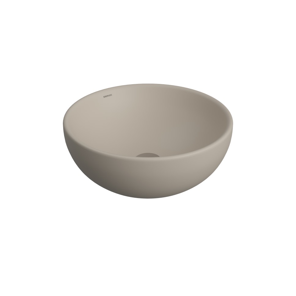 Раковина BERGES Mascon накладная, ? 45 см, матовый жасмин, без отверстия под смеситель