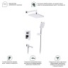 Душевая система Splenka встраиваемая S01.27 Хром