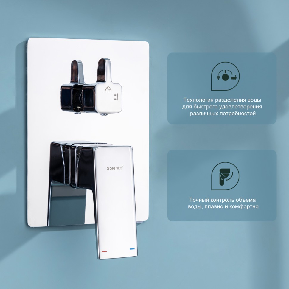 Душевая система Splenka встраиваемая S01.27 Хром