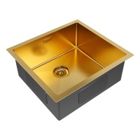 Мойка нерж. сталь GERBERG 48 UNI, PM254844-BG, брашированное золото, 480х440мм, Paulmark