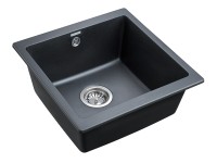 Мойка GERA 50, IT-GRANIT, PM104546-BLM, черный металлик, 445х460, подст. мон. Paulmark