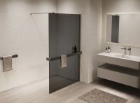 Душевая перегородка Walk-In VSW-1HR110CGGM, 1100*2000, вороненая сталь, стекло тонированное