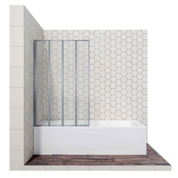 Шторка для ванны Ambassador Bath Screens 16041112 (120х140) хром,стекло прозрачное,складная,1 место