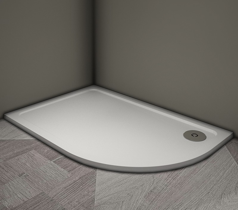 Душевой поддон Veconi Tezeo stone TZ-11L, 1000x900x30, искусственный камень, белый