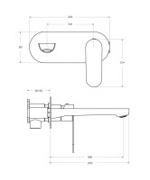 Смеситель для раковины встраиваемый CEZARES STYLUS-BLI1-IN-W0