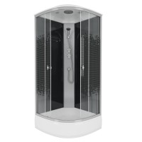 Душевая кабина Niagara Eco NG-3504-14BLACK (90х90х215) средний поддон(26см),стекло мозаика,4 места