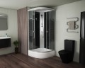 Душевая кабина Niagara Eco NG-3504-14BLACK (90х90х215) средний поддон(26см),стекло мозаика,4 места