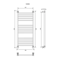 Полотенцесушитель водяной Veconi Voga, 50/120, хром
