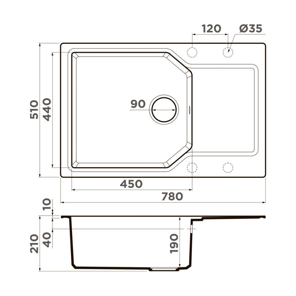 Кухонная мойка Omoikiri Yonaka 78-LB-GR Artgranit/leningrad grey