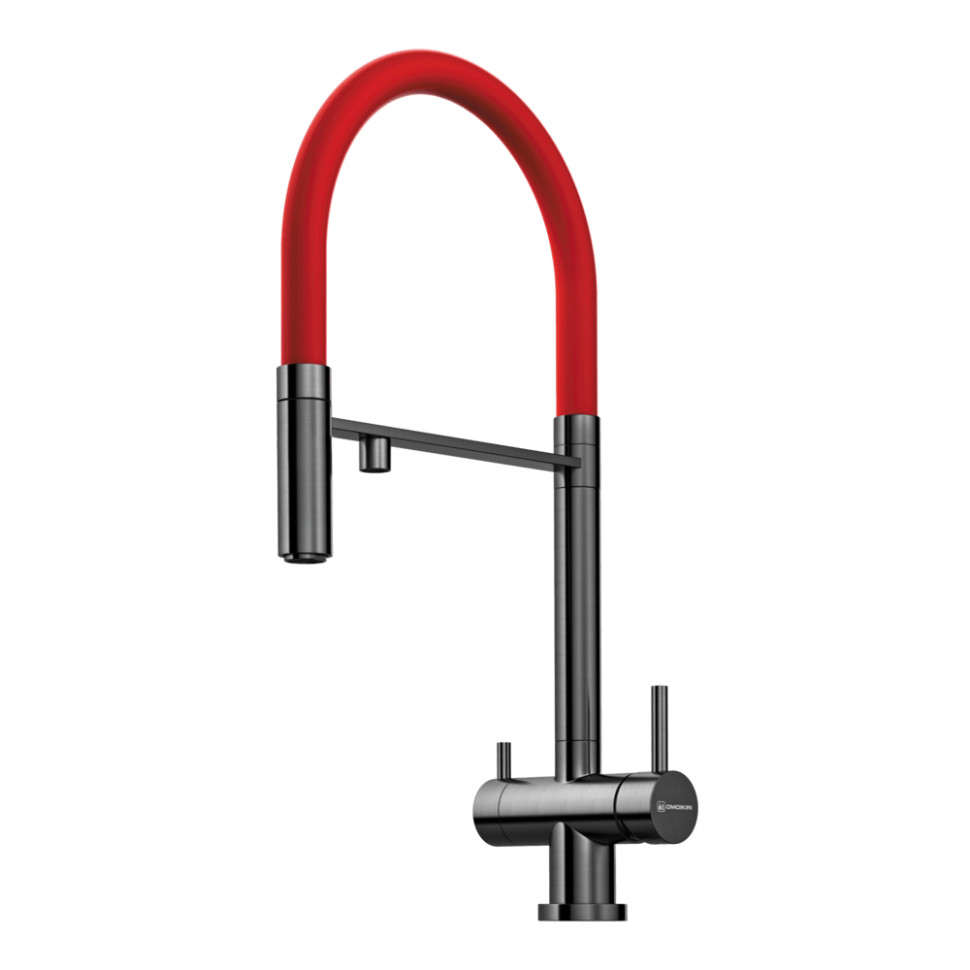 Смеситель для кухни Omoikiri Kanto-GM латунь/вороненая сталь