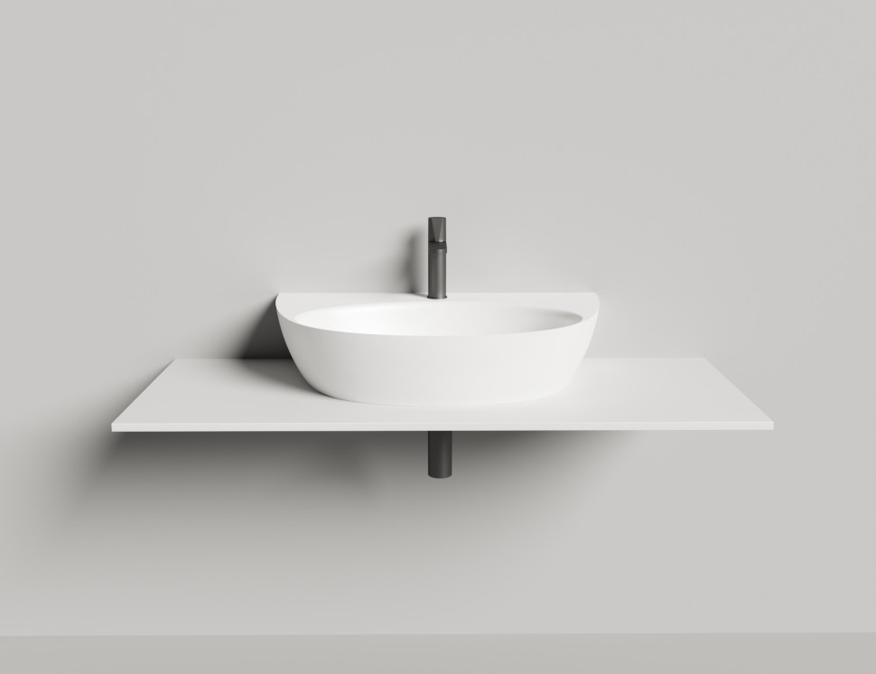 Раковина накладная ALDA WALL 03  покраска по RAL полностью 710х450х150 S-Stone Матовое