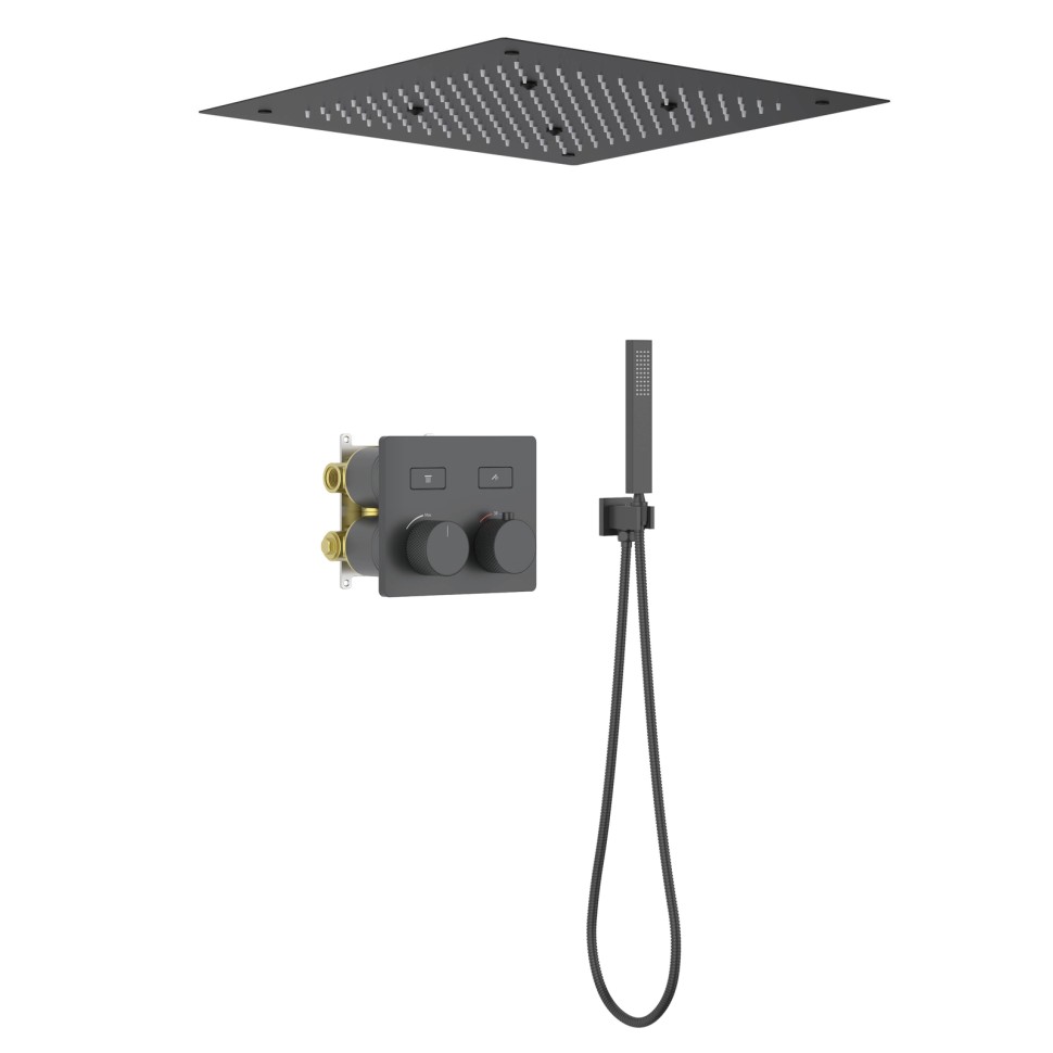 Душевая система встроенная с термостатом Timo Petruma SX-5209/03SM черный