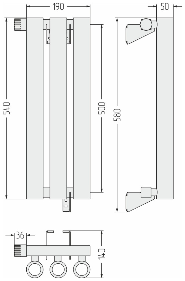Кумир-0 EU50 левый 500х190 3 секции