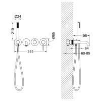 Смеситель встроенный для ванны с душем Timo Saona 2314/16YSM белый матовый