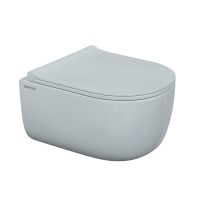 Унитаз BERGES подвесной EGO Real Rimless 49см, сиденье дюропласт Toma Slim SO, микролифт, быстросъем