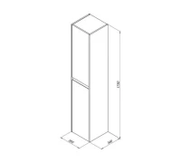 Шкаф-пенал для ванной Aquanet Nova Lite 35 белый