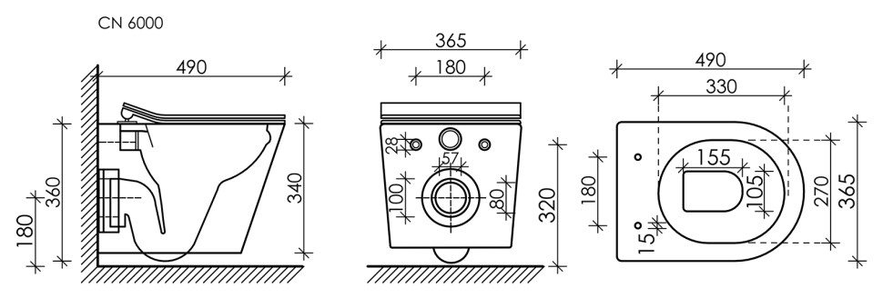 Подвесной унитаз Balearica Rimless белый
