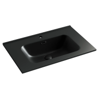 Умывальник накладной прямоугольный (цвет Черный Матовый) Element 710x465x180мм